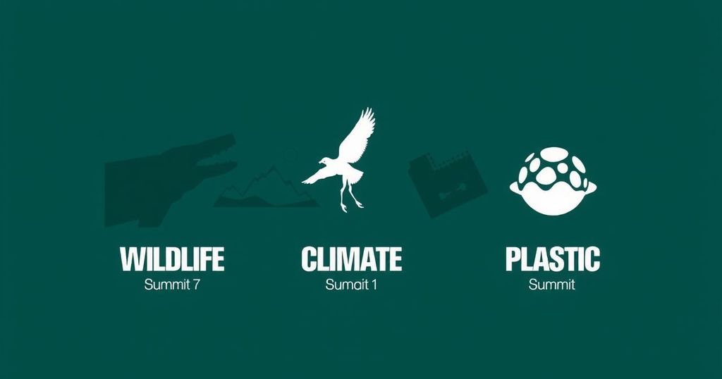 Global Summits to Address Interconnected Environmental Crises: Biodiversity, Climate Change, and Plastic Pollution