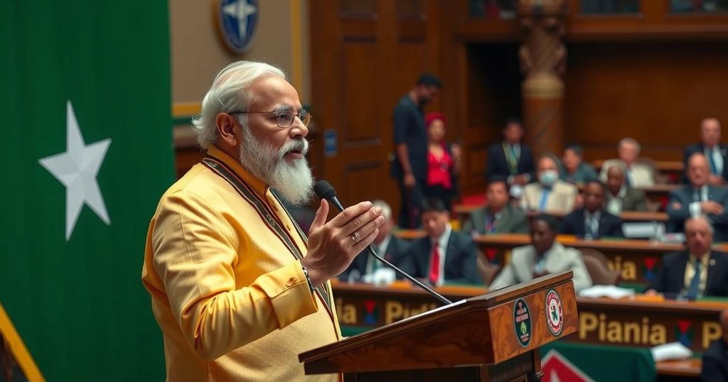 PM Modi Advocates “Democracy First, Humanity First” in Guyana Parliament