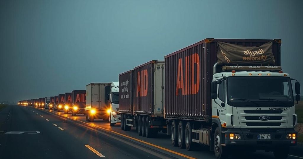 Jordan Dispatches 50-Truck Aid Convoy to Gaza in Ongoing Humanitarian Efforts