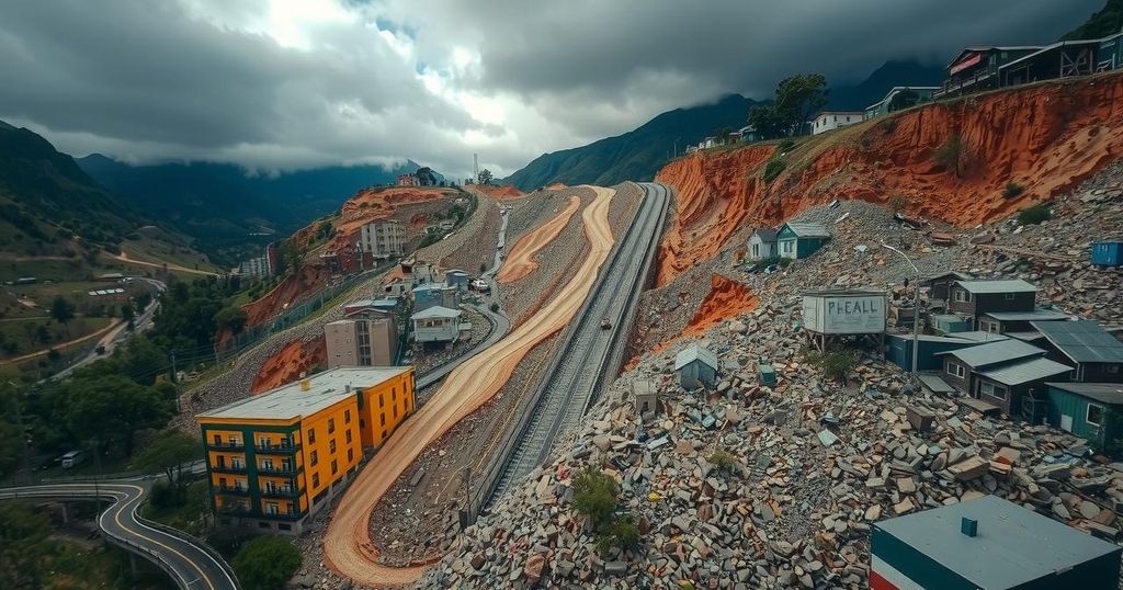 Landslide in La Paz, Bolivia: A Aftermath of Drought and Rain