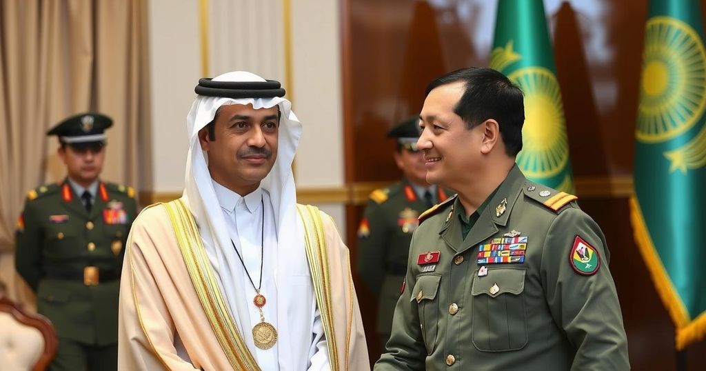 Sheikh Mansour bin Zayed Al Nahyan Meets Kazakhstan’s Defence Minister