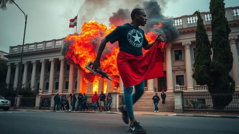 Liberia’s Parliament Building Catches Fire Amid Escalating Anti-Government Protests