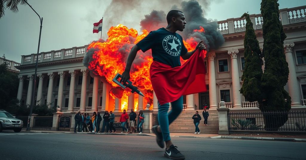 Liberia’s Parliament Building Catches Fire Amid Escalating Anti-Government Protests