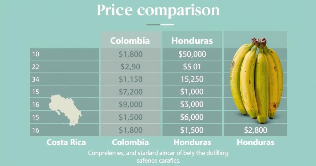 Banana Prices Decline in Costa Rica, Remain Stable in Colombia and Honduras