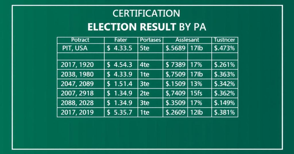 Pennsylvania Affirms Results of 2024 General Election, Ensuring Electoral Integrity