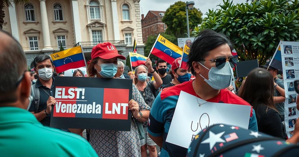 Opponents of Venezuelan Government Protest Police Presence at Embassy